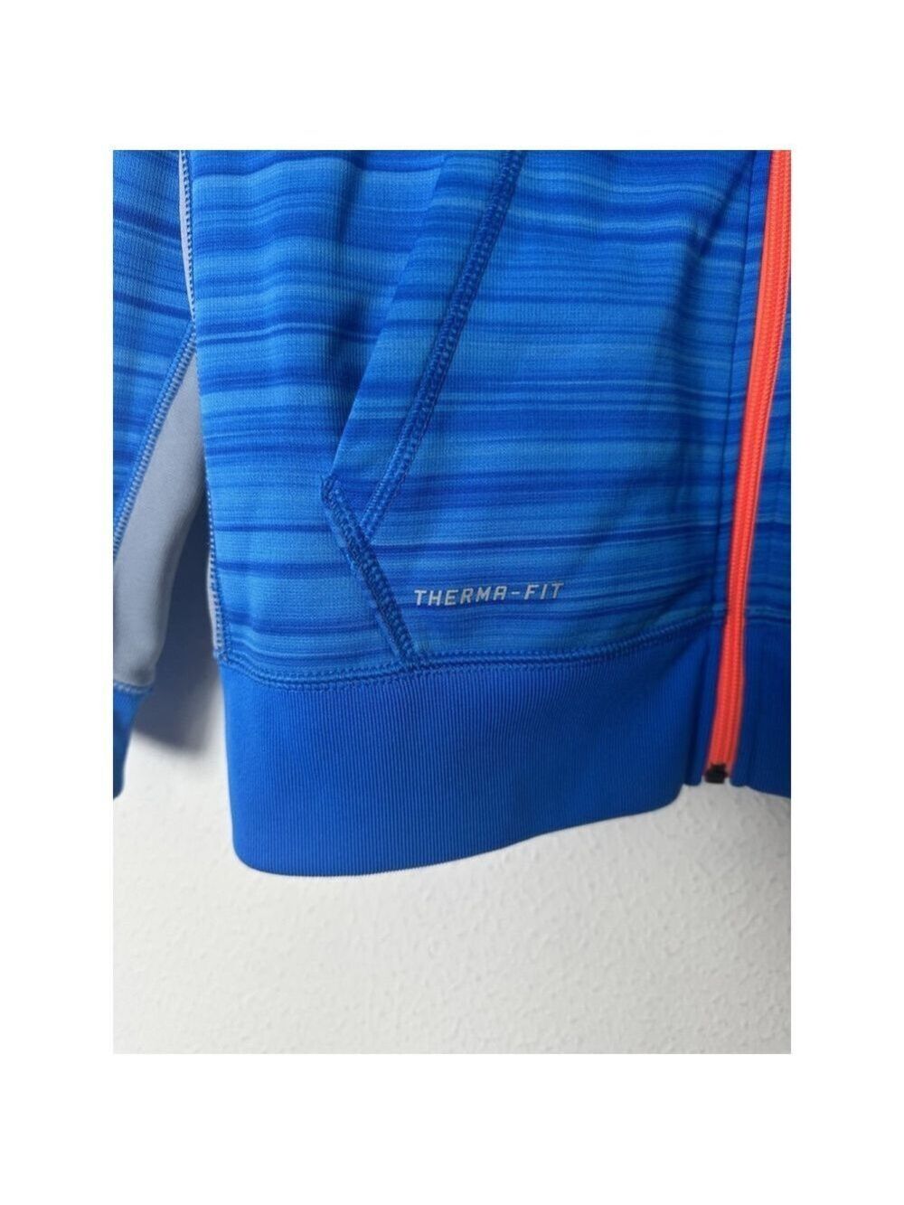 Nike Therma Fit Zip Front Hooded Sweatshirt Youth XL Blue Athleisure Sporty - Picture 5 of 9